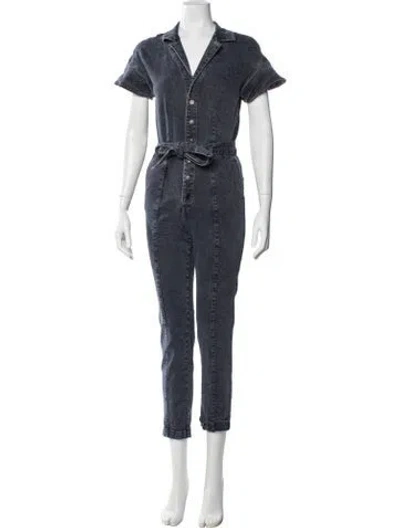 Pre-owned Le Jean V-neck Jumpsuit In Blue