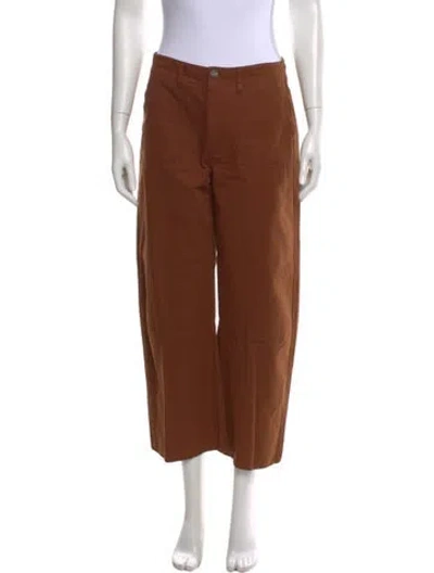 Pre-owned Le Jean Wide Leg Pants In Brown