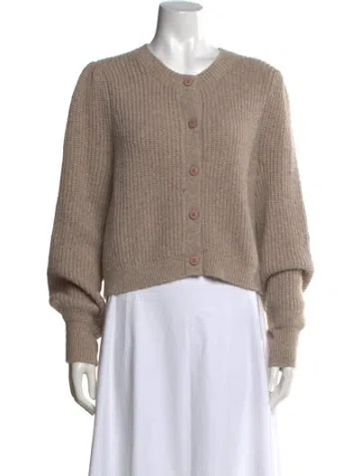 Pre-owned Le Jean Wool Crew Neck Sweater In Neutrals