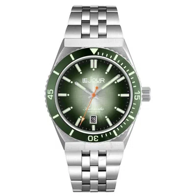 Le Jour Delmare Automatic Green Dial Men's Watch Lj-dm-002 In Multi