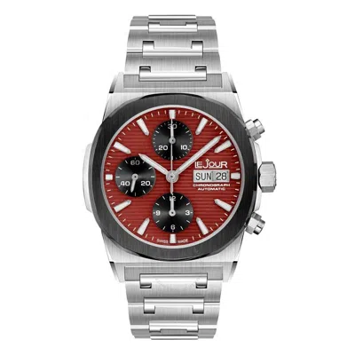 Le Jour Rally Monte-carlo Chronograph Automatic Red Dial Men's Watch Lj-rmc-006