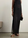 Le Kasha Afiyah Dress With Cords In Black In Black