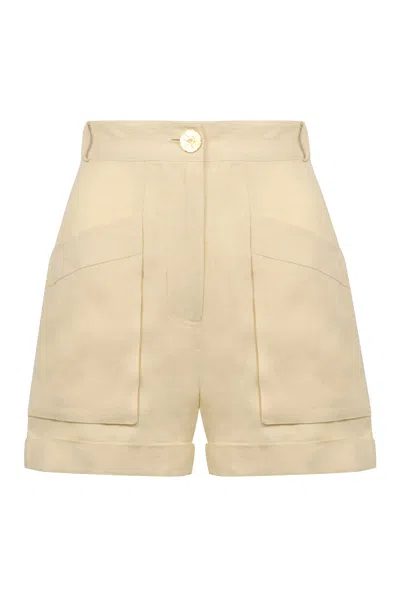 LE KASHA ASHRAF LINEN SHORTS