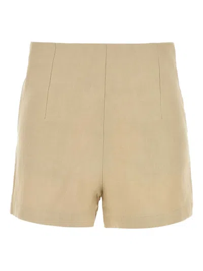LE KASHA BEIGE LINEN EZBET SHORTS