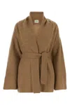 LE KASHA BISCUIT CASHMERE CARDIGAN