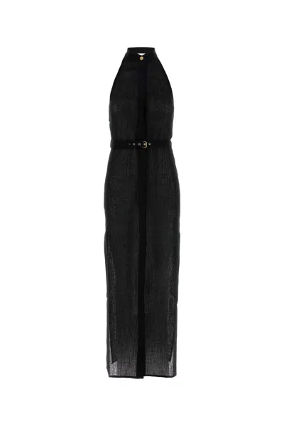 LE KASHA BLACK LINEN DRESS