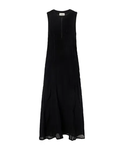 Le Kasha Dahkla Linen Maxi Dress In Black