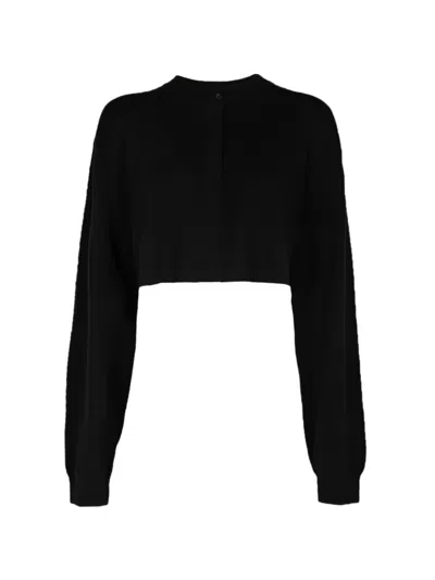 Le Kasha Bulgan Cropped Sweater In Black