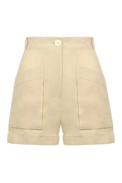 Le Kasha Button Detailed Shorts In White