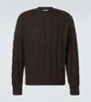 Le Kasha Cable-knit Cashmere Sweater In Brown