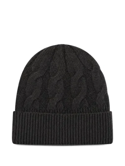 Le Kasha Cable-knit Beanie Hat In Black