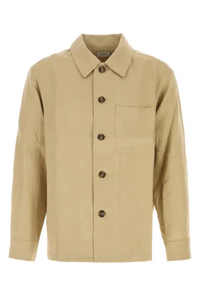 Le Kasha Beige Linen Shirt In Nude