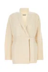 Le Kasha Cardigan Lucern In Cashmere Bianco Donna