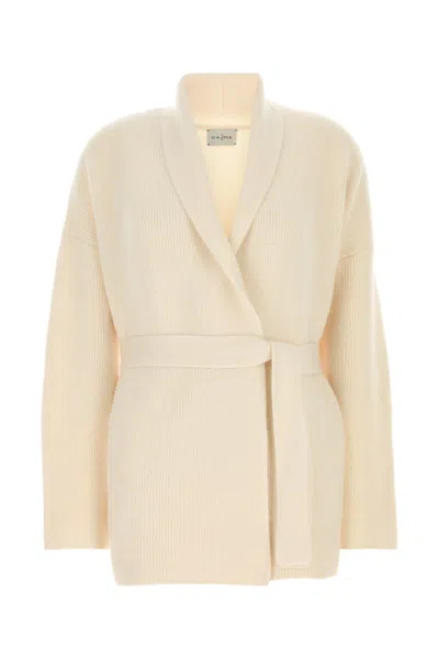 LE KASHA CARDIGAN LUCERN IN CASHMERE BIANCO DONNA