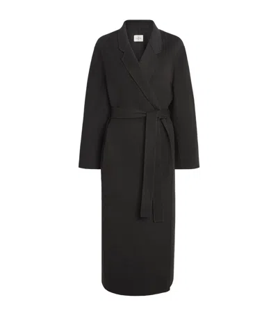 Le Kasha Cashmere Belted Coat In Black