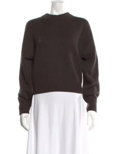 Pre-owned Le Kasha Cashmere Crew Neck Sweater In Brown