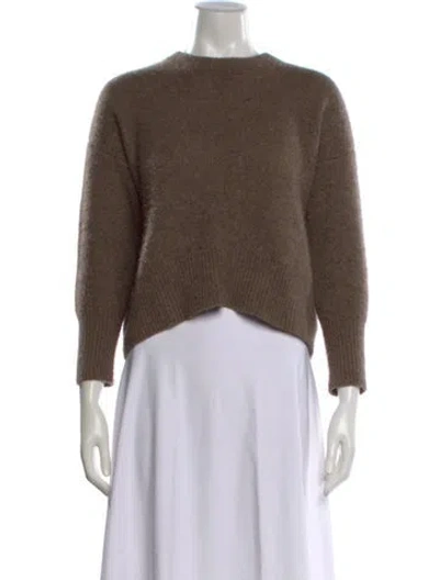 Pre-owned Le Kasha Cashmere Crew Neck Sweater In Brown