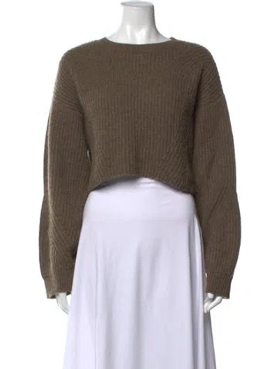 Pre-owned Le Kasha Cashmere Crew Neck Sweater In Brown