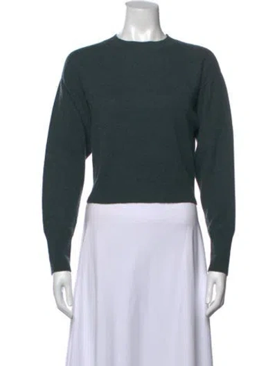 Pre-owned Le Kasha Cashmere Crew Neck Sweater In Green