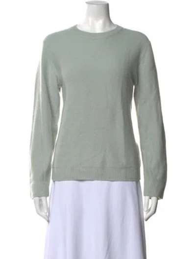 Pre-owned Le Kasha Cashmere Crew Neck Sweater In Green