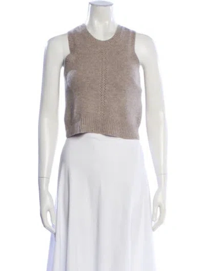 Pre-owned Le Kasha Cashmere Crew Neck Sweater In Neutral