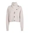 Le Kasha Cashmere Detachable-scarf Derios Cardigan In Neutral