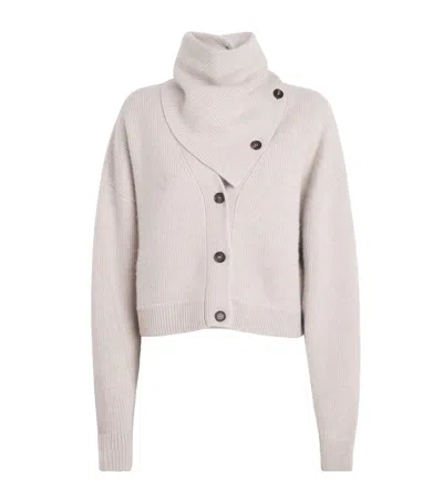 LE KASHA CASHMERE DETACHABLE-SCARF DERIOS CARDIGAN