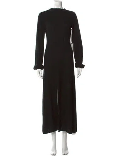 Pre-owned Le Kasha Cashmere Long Dress In Black