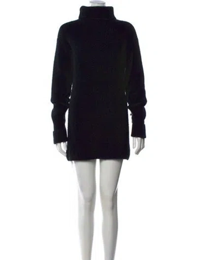 Pre-owned Le Kasha Cashmere Mini Dress In Black