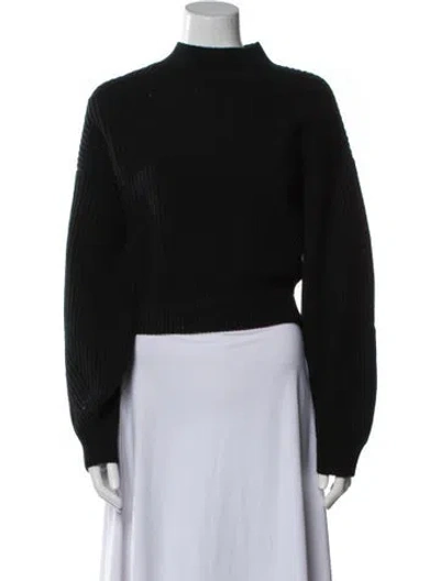 Pre-owned Le Kasha Cashmere Mock Neck Sweater In Blue