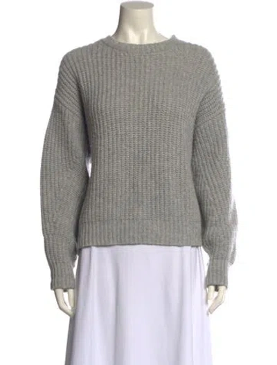 Pre-owned Le Kasha Cashmere Mock Neck Sweater In Gray