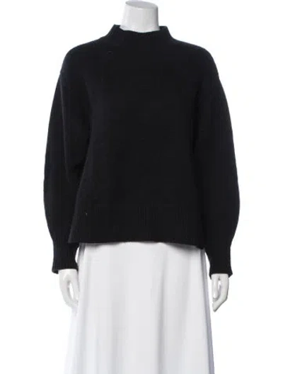 Pre-owned Le Kasha Cashmere Mock Neck Sweater In Grey