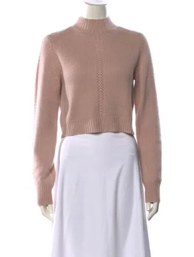Pre-owned Le Kasha Cashmere Mock Neck Sweater In Pink