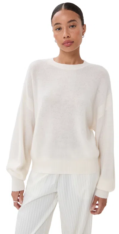 Le Kasha Cashmere Modena Brushed Sweater White In Neutral