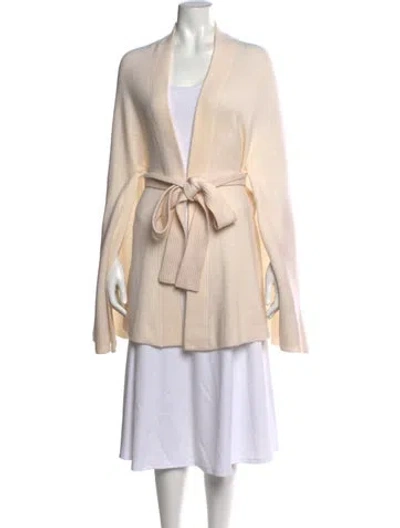 Pre-owned Le Kasha Cashmere Open Front Sweater In Neutrals