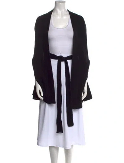 Pre-owned Le Kasha Cashmere Open Front Sweater W/ Tags In Black