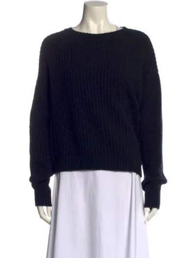Pre-owned Le Kasha Cashmere Scoop Neck Sweater In Black