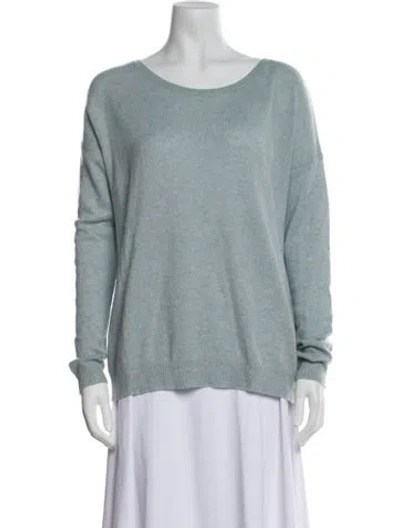 Pre-owned Le Kasha Cashmere Scoop Neck Sweater In Blue