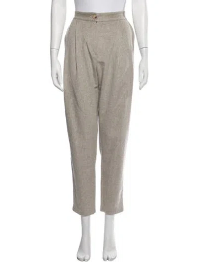 Pre-owned Le Kasha Cashmere Straight Leg Pants In Grey
