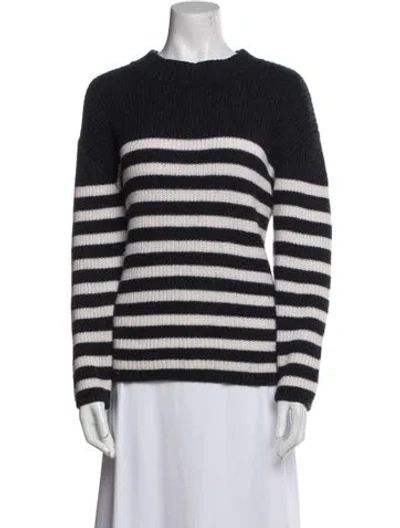 Pre-owned Le Kasha Cashmere Striped Sweater In Blue