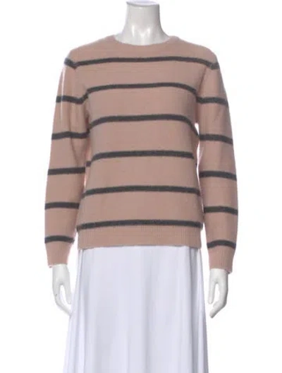 Pre-owned Le Kasha Cashmere Striped Sweater In Pink