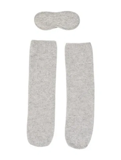 Pre-owned Le Kasha Cashmere Travel Set In Gray
