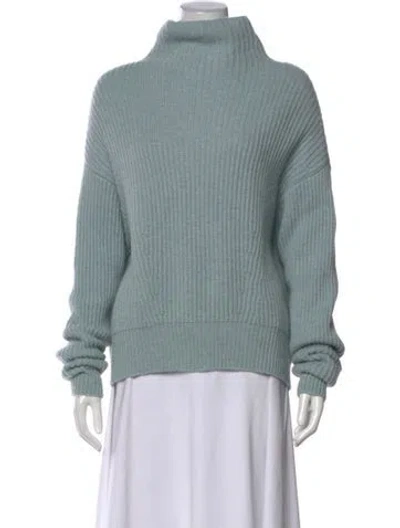 Pre-owned Le Kasha Cashmere Turtleneck Sweater In Blue