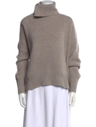 Pre-owned Le Kasha Cashmere Turtleneck Sweater In Gray