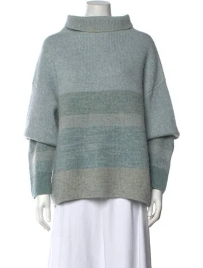 Pre-owned Le Kasha Cashmere Turtleneck Sweater In Green