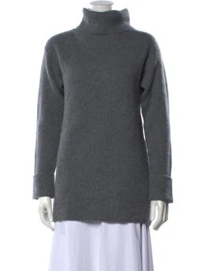 Pre-owned Le Kasha Cashmere Turtleneck Sweater In Grey