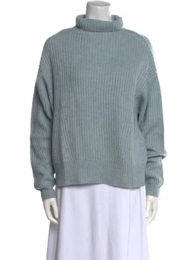 Pre-owned Le Kasha Cashmere Turtleneck Sweater W/ Tags In Blue