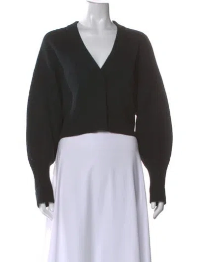Pre-owned Le Kasha Cashmere V-neck Sweater In Black