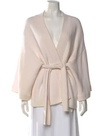 Pre-owned Le Kasha Cashmere V-neck Sweater In Neutral