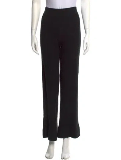 Pre-owned Le Kasha Cashmere Wide Leg Pants In Black